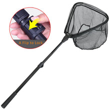 Load image into Gallery viewer, Fishing Landing Net with Telescoping Pole Handle Extends to 63 inches, Carbon Fiber Handle Extended from 23.6 inches to 47 inches
