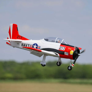 RC Airplane T-28 Trojan 1.2m BNF Basic Transmitter Battery and Charger Not Included with Smart