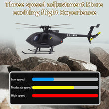 Load image into Gallery viewer, Remote Control Helicopter, C189 MD500 RC Helicopter Model, 1/28 Scale 4CH Single-Rotor Helicopter with 6-Axis Gyro and Brushless Motor (Black)
