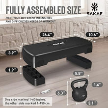 Load image into Gallery viewer, Black Exercise Step Platform Set with Kettlebell &amp; Measuring Tape
