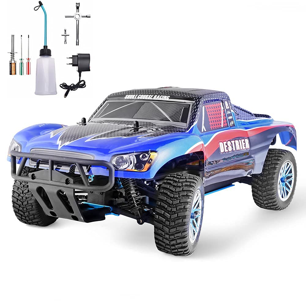 1:10 4X4 RTR Fast RC Cars for Adults, Gas-Engine Hobby Electric Off-Road Jumping RC Trucks, RC Monster