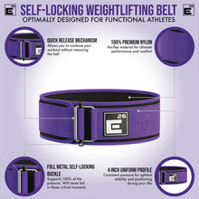 Load image into Gallery viewer, Element 26 Self-Locking Weight Lifting Belt - (Small, Purple)
