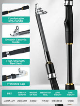 Load image into Gallery viewer, Jenseits 7Ft Telescopic Spinning Fishing Pole and Reel Combo，Portable Kit

