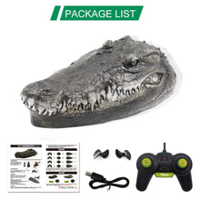 Load image into Gallery viewer, V005 RC Boat 2.4G Remote Control Electric Racing Boat for Pools with Simulation Crocodile Head Spoof Toy
