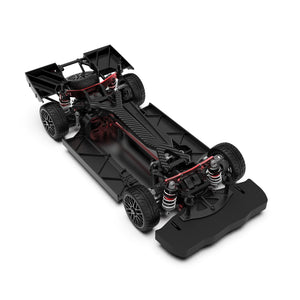 1/10 Metal On-Road Drift Car Roller,4 Wheel Drive Racing Supercar Roller, Electric Touring Car Chassis Frame Body, Red