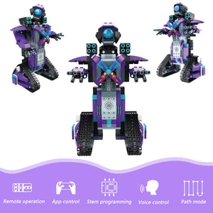 STEM Building Block Toy RC Robot for Kids, App Controlled & Remote Control Robotic Toy for Boys and Girls