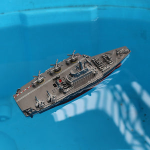 Military Remote Control Aircraft Carrier Model RC Boat Ship Speedboat Yacht Electric Water Toy - Silver (2.4G No Antenna)