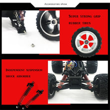 Load image into Gallery viewer, RC Cars 1:10 Scale Remote Control Car, 4WD High Speed 30 Km/h Off Road RC Monster Vehicle Truck, All Terrains
