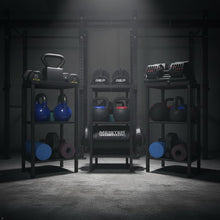 Load image into Gallery viewer, OGODU Commercial Heavy Duty Adjustable Dumbbell Stand &amp; Kettlebell Stand, Adjustable Dumbbell Weight Rack, Kettlebell Storage Rack, Weight Rack for Garage/Home Gym/Commercial with Non-Slip Base, Anti-Tip Safety &amp; Space-Saving Design, Weight Capacity 500/6
