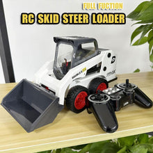 Load image into Gallery viewer, RC Skid Steer Loader 1/14 11 Channel Remote Control Bulldozer Crawler with Lights Sound 2.4G Full Function RC Front Loader Tractor Excavator
