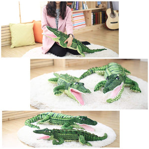 Alligator Plush, Realistic Large Crocodile Stuffed Animal Toys,39.3 inches,Green