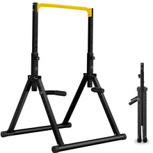 Load image into Gallery viewer, DOBESTS Power Tower Pull Up Bar - Black Style 4 - Yellow Bar

