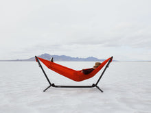Load image into Gallery viewer, KAMMOK: Swiftlet Portable Stand &amp; Roo Double Pine Green Hammock Set
