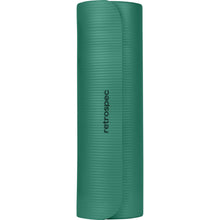 Load image into Gallery viewer, Retrospec Solana Yoga Mat 1" Thick w/Nylon Strap for Men &amp; Women - Non Slip Exercise Mat for Home Yoga, Pilates, Stretching, Floor &amp; Fitness Workouts - Elm Green

