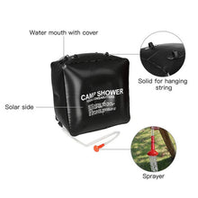 Load image into Gallery viewer, Hamwesh Solar Shower Bag, 10 Gallons 40L Solar Heating Camping Shower Kit, Portable Bag with Removable Hose On Off Switch Head for Outdoor Camping Hiking Traveling
