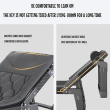 Load image into Gallery viewer, Folding Camping Beds, Camping Bed for Adults with Mattress, Folding Chaise, Portable Sleeping Cot, Foldable Lounge Chair for Outdoor Beach and Pools
