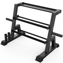 Load image into Gallery viewer, 3-Tier Weight Rack, Dumbbell Kettlebell Rack 1100LB Capacity Weight Plate
