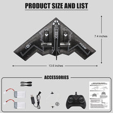 Load image into Gallery viewer, RC Airplane Remote Control B-2 Spirit Stealth Bomber Plane, 2.4Ghz 2CH Foam Drone Ready to Fly Aircraft Toy for Kids and Adults
