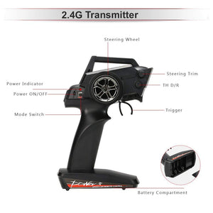 1:12 Scale Remote Control Car,4WD Top Speed 50 Km/h Electric Toy Off Road 2.4GHz RC Monster Vehicle Truck Crawler