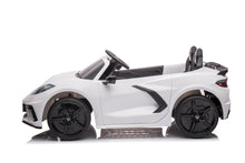 Load image into Gallery viewer, 24V Chevrolet Corvette C8 2 Seater Ride on Car for Kids - LED Lights, Music Options, Remote Control (White)
