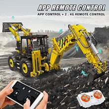Load image into Gallery viewer, Mould King 17036 Excavator and Bulldozer 2 in 1, RC Bulldozer Building Set for Adults, APP Remote Control Truck Construction Vehicles Model with Motors, 2239 Pieces
