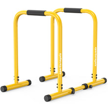 Load image into Gallery viewer, SPORTSROYALS DP3 Dip Station Adjustable Dip Bar - Yellow
