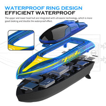 Load image into Gallery viewer, RC Boat with LED for Kids and Adults - Remote Control Boat for Pools and Lakes 2.4 GHZ RC Boats with 2 Rechargeable Batteries.

