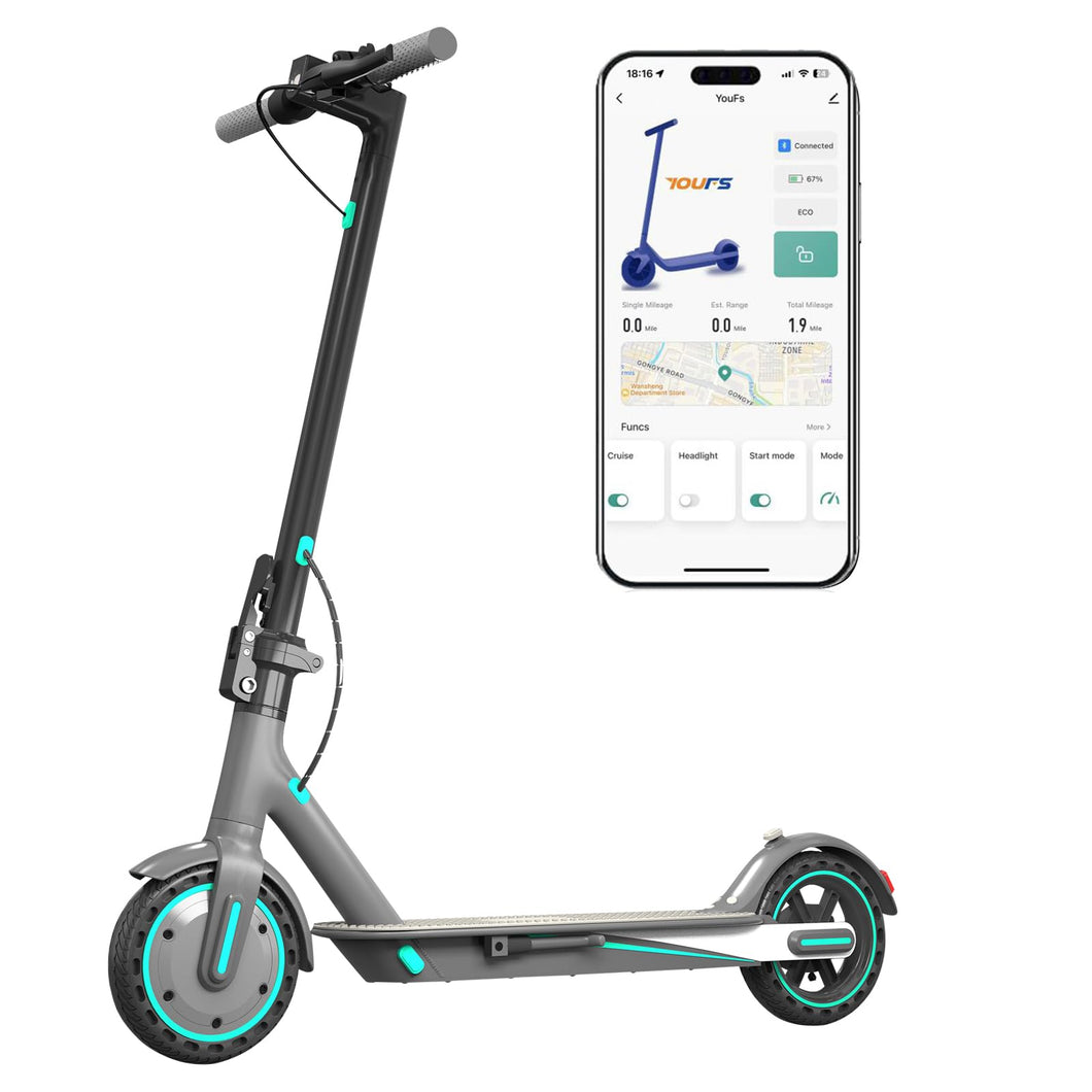 Electric Scooter for Adults, Up to 19Mph, 19 Miles Range & 264lbs Load, Aluminum Alloy E-Scooter with 350W Motor, Foldable Escooter