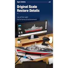 Load image into Gallery viewer, RC Battleship Model, 1/390 LHD-881 2.4G Electric High-Frequency Twin-Engine Battleship Model Kit, RC Racing Boat
