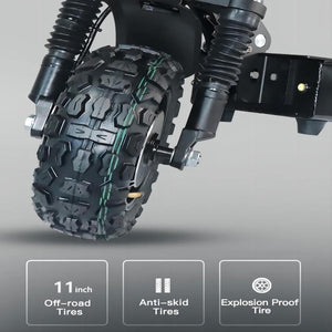 6000W Electric Scooter, 50Mph Top Speed, 70 Miles Range, 60V/35Ah Large Battery, 11" Off Road Tires, 330Lbs Max Load