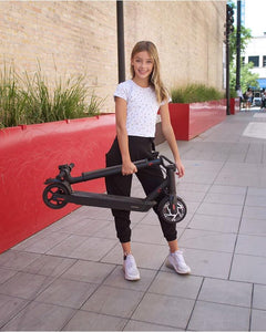 Electric Scooter, 350W Peak Motor, 13 MPH, 10.6 Mile Range, Foldable, Lightweight, UL 2272 Certified, Dual Braking System