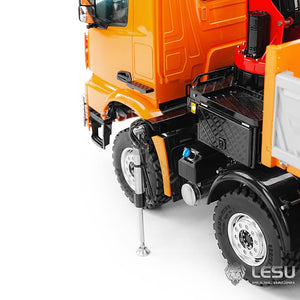 1/14 8X8 3348 RC Hydraulic Dump Truck 3-Ways Remote Control Crane Tipper 2Speed Gearbox Light Sound System
