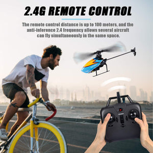 RC Helicopter for Adults and Kids, 4 Channel 2.4Ghz Remote Control Helicopter with 6-Axis Gyro, RC Aircraft with Altitude Hold and 3 Batteries (Blue)