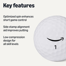 Load image into Gallery viewer, Amazon Basics Core Soft Golf Balls, Low Compression, Side Stamp Alignment, 12-Pack, White
