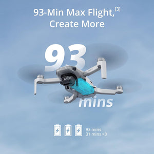 Mini 4K Fly More Combo, Drone with 4K UHD Camera for Adults, Under 249 g, 3-Axis Gimbal Stabilization, 10km Video Transmission