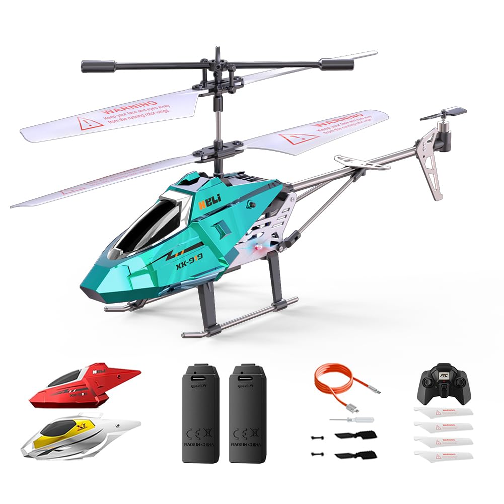 RC Helicopter, Remote Control Helicopter for Kids, 2.4 GHz, LED Light, One-Key Take Off/Landing, Altitude Hold, RC Toys