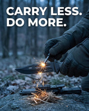 Load image into Gallery viewer, Naifu Bushcraft 6-in-1 Survival Knife — Full Tang Fixed Blade Hunting Knife with Sheath, Drop Point Blade, Built-in Sharpening Rod, Ferro Rod Fire Starter, Whistle, Glass Breaker— Camping, Bushcraft, EDC Gear
