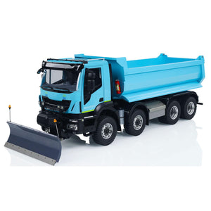 1/14 8X8 Metal Hydraulic RC Dump Truck 2-Speed Transmission Differential Lock Axles Remote Control Tipper Cars Snow