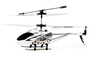 S107G 3 Channel RC Helicopter with Gyro, White and silver