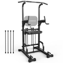 Load image into Gallery viewer, SPORTSROYALS Power Tower Pull Up Bar Station, 450LBS Stable Pull Up Dip Station for Home Gym
