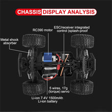 Load image into Gallery viewer, 1:16 Large RC Cars for Adults Kids,40km/h High Speed Remote Control Car, 4WD Hobby Fast RC Trucks,4x4 Off-Road Monster
