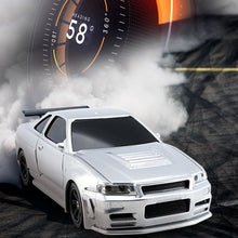 Load image into Gallery viewer, RC Electric Mini Racing Drift Car Model 1:43 Scale 2.4G Full Scale Linkage Light Set Max Speed 15km/h Indoor Mini RC Toys
