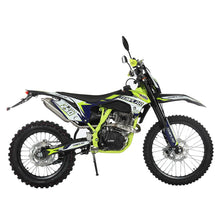 Load image into Gallery viewer, 250cc Dirt Bike with All Lights and 5-Speed Manual Transmission, Electric/Kick Start! Big 21&quot;/18&quot; Wheels! Zongshen Brand Engine! (Green)
