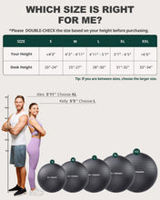 Load image into Gallery viewer, Trideer Extra Thick Yoga Ball Exercise Ball, 5 Sizes Ball Chair, Heavy Duty Swiss Ball  (Black, M(19-22ines/48-55cm))
