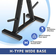 Load image into Gallery viewer, Weight Plate Rack, Weight Tree, 1-Inch Home Gym Storage Stand, Holds 300 lbs -Black
