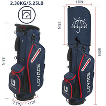 Load image into Gallery viewer, LOVACE 14-Way Golf Stand Bag, Lightweight Golf Bag with Stand for Men and Women (Blue)
