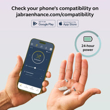 Load image into Gallery viewer, Jabra Enhance Select 700 Clinic-Quality OTC Hearing Aids, Licensed Audiology Services Included, Bluetooth LE Audio &amp; Streaming for iOS/Android, Nearly Invisible &amp; Comfortable, Silver
