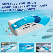 Load image into Gallery viewer, RC Boat, 2.4GHz High Speed Remote Control Boat for Pool and Lake, with 2 Rechargeable Batteries, Blue
