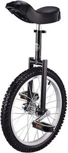 18" Adjustable Balance Unicycle with Non-Slip Pedals, Comfortable Saddle for Learning, Weight Loss & Fitness