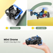Load image into Gallery viewer, Holy Stone HS190 Foldable Mini Drone for Kids Beginners, RC Nano Quadcopter with Altitude Hold, 3D Flips, High Speeds Rotation, Headless Mode, Throw to Go, One Key Return, Great Gift Toys for Boys and Girls, Blue
